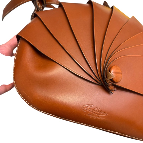 Boldrini Selleria opera shell bag brown leather beautiful - Picture 4 of 14